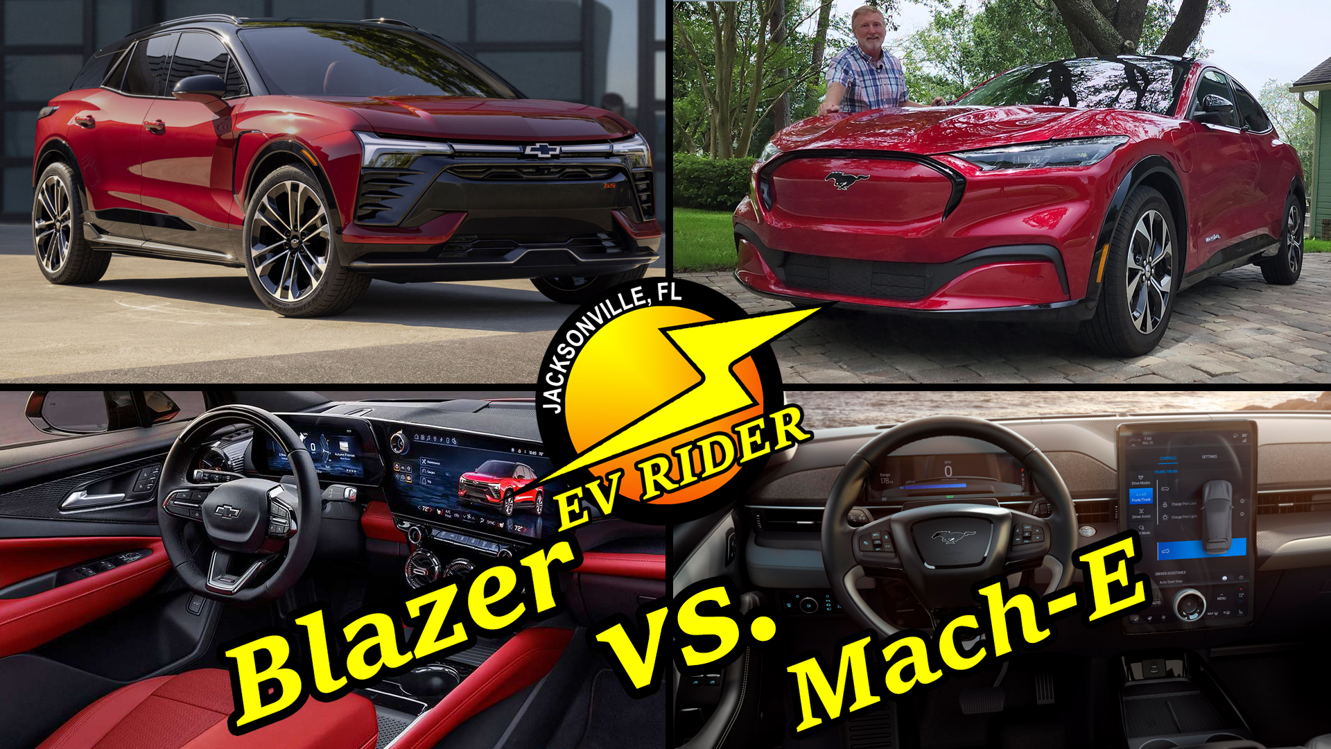 Compared Chevy Blazer Ev Vs Mustang Mach E Ev Rider